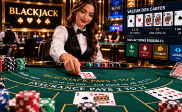 table de blackjack dans un casino